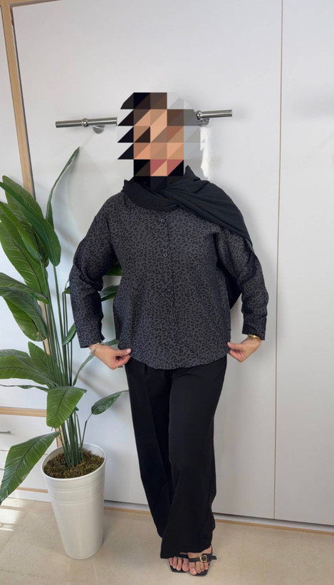 شومیز پلنگی نگیندار پری وارداتی لوکس و خنک۳۶ تا ۴۶